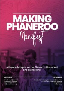 the cover image of the "making Phaneroo manifest" report
